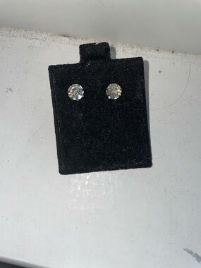 Sparkling Clear Crystal Stud Earrings for Kids - Timeless Shine